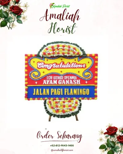 Bunga Papan Congratulation di Taman Bunga